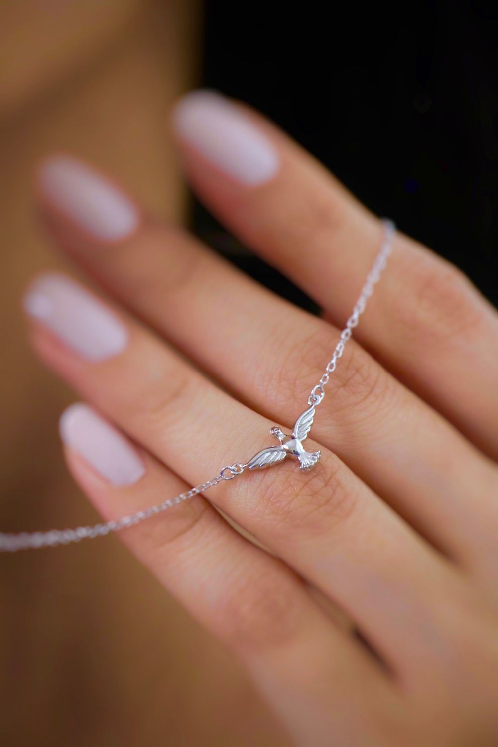 گردنبند کبوتر نقره کد 230